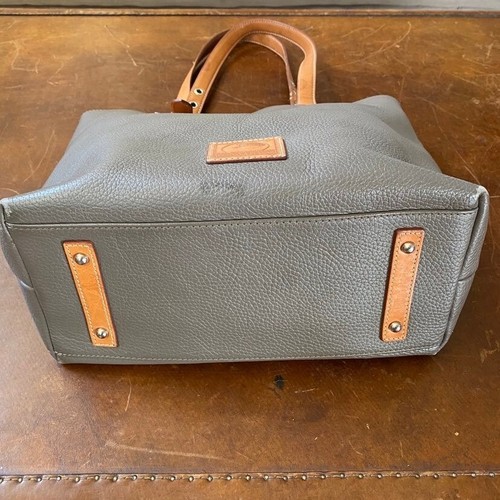 Dooney & Bourke Patterson Leather Emily Tote Shoulder Bag Pebbled Grey - Picture 5 of 12