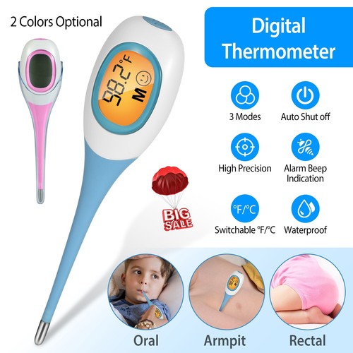 Neu Digitales Körperthermometer Oral Rektal Achsel C/F Schalter Fieberanzeige - Bild 34 von 44