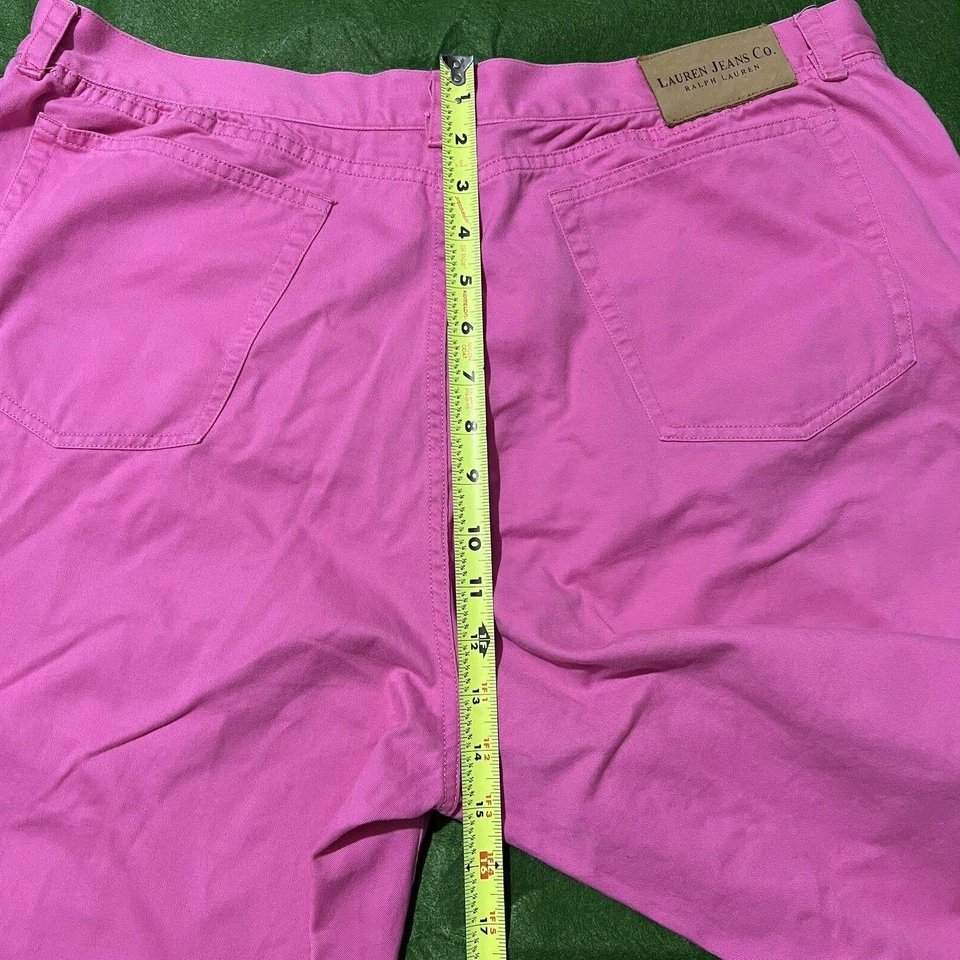 Pantalones capri vintage Lauren Jeans Ralph Lauren para mujer línea de cintura 40 rosa Foto 4 de 4