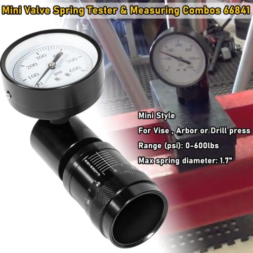 66841 Mini Valve Spring Tester & Measuring Combo for Vise w/ Height Micrometer - Picture 2 of 8