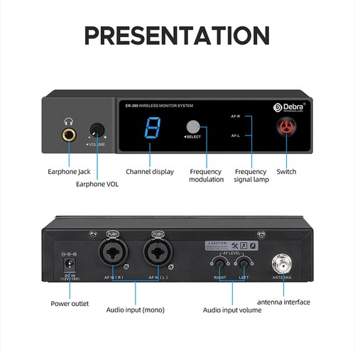 In-Ear Monitoring Wireless System Singal Channel UHF with Multiple Transmitter - Picture 16 of 21
