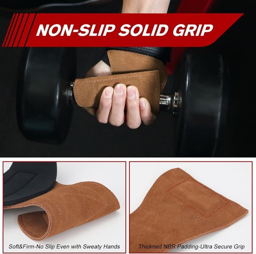 Padded Weight Lifting Straps Deadlift Straps with Wrist Support, Gym Wrist Strap - Picture 4 of 7