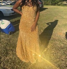 Gorgeous gold sequin maxi dress promdress sequindress