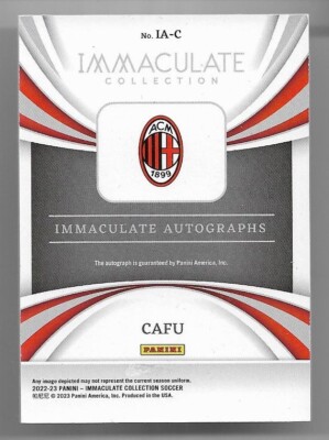 2022-23 Panini Immaculate Autograph Auto Card : Cafu #50/88