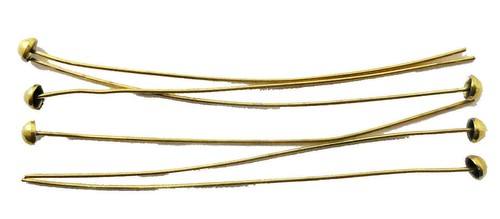 20 épingles à Tête Bali Plaquées Argent 20 Gauge 3 Pouces - Fait Main En Inde - Neuf