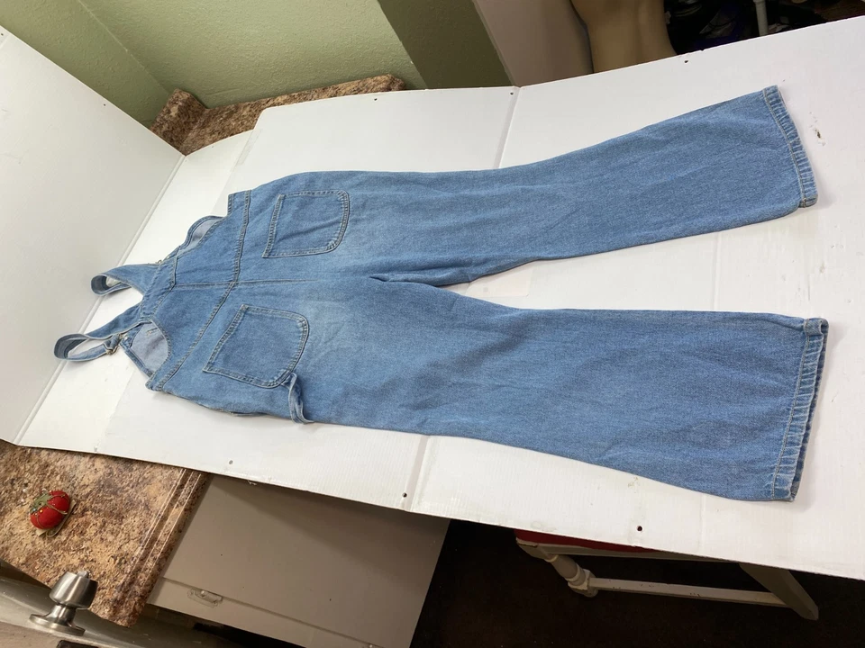 Vintage Años 90 JET - CONJUNTO Mono Carpintero Jean Denim Mujer TALLA 14/16 Foto 4 de 4