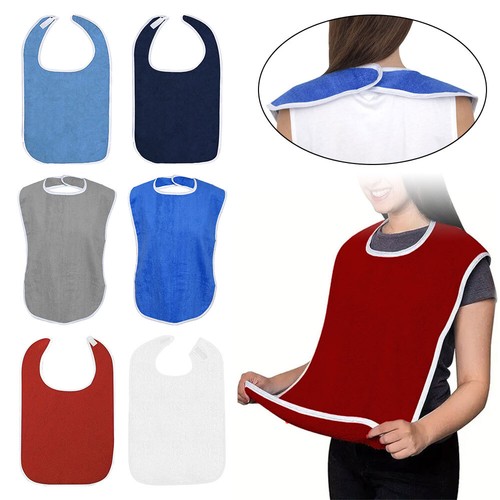 1-5PCS Adult Bibs Adult The Eldly Bib Adult Washable Dining Bibs For Elderly VP - Picture 2 of 39