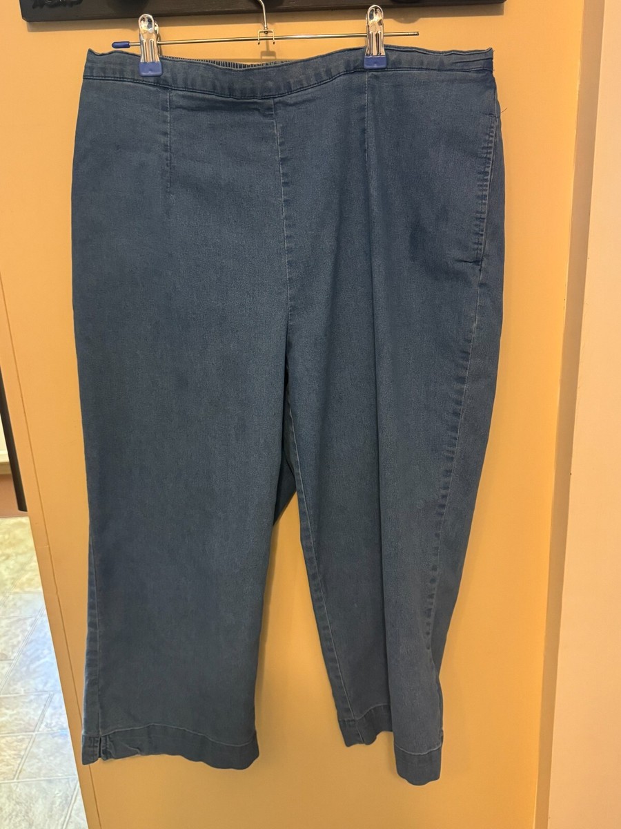 Alfred Dunner Elastic Crop Jeans 16W