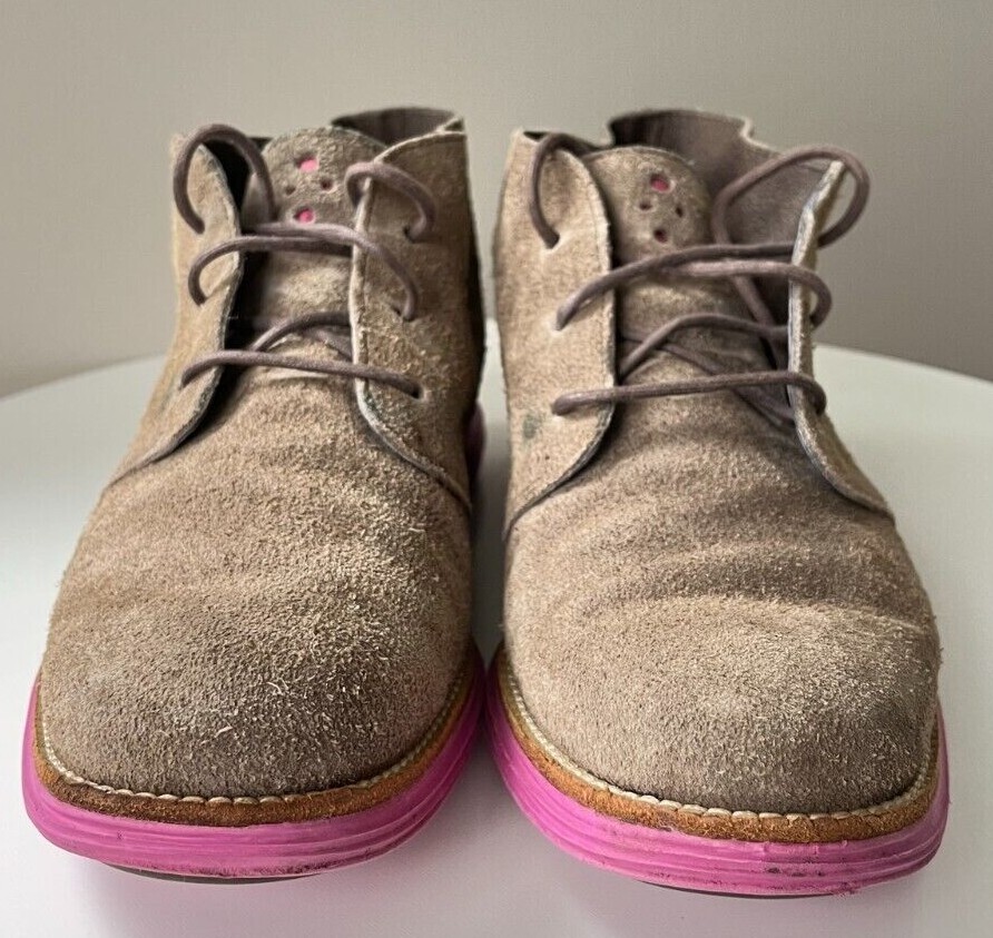 Cole Haan Chukka Boots Mens Size 7.5 Lunargrand Brown Suede  display picture 1