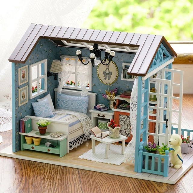 Miniature Doll House Model Wooden Toy Mini Furniture Hand Made Children