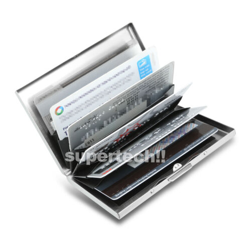RFID Blocking Stainless Slim Wallet ID Credit Card Holder Case Protector Purse - Picture 3 of 5