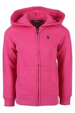 NWT Polo Ralph Lauren Girls Fleece Full-Zip Hoodie Pink 5