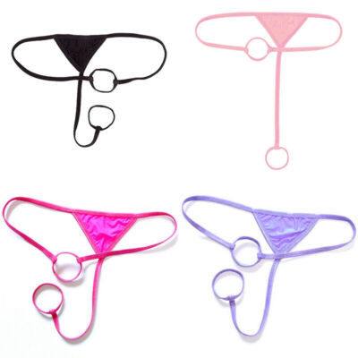 G-string Briefs Micro Bikini T-Back Mens Thong Underwear Low Rise O-Ring Sexy