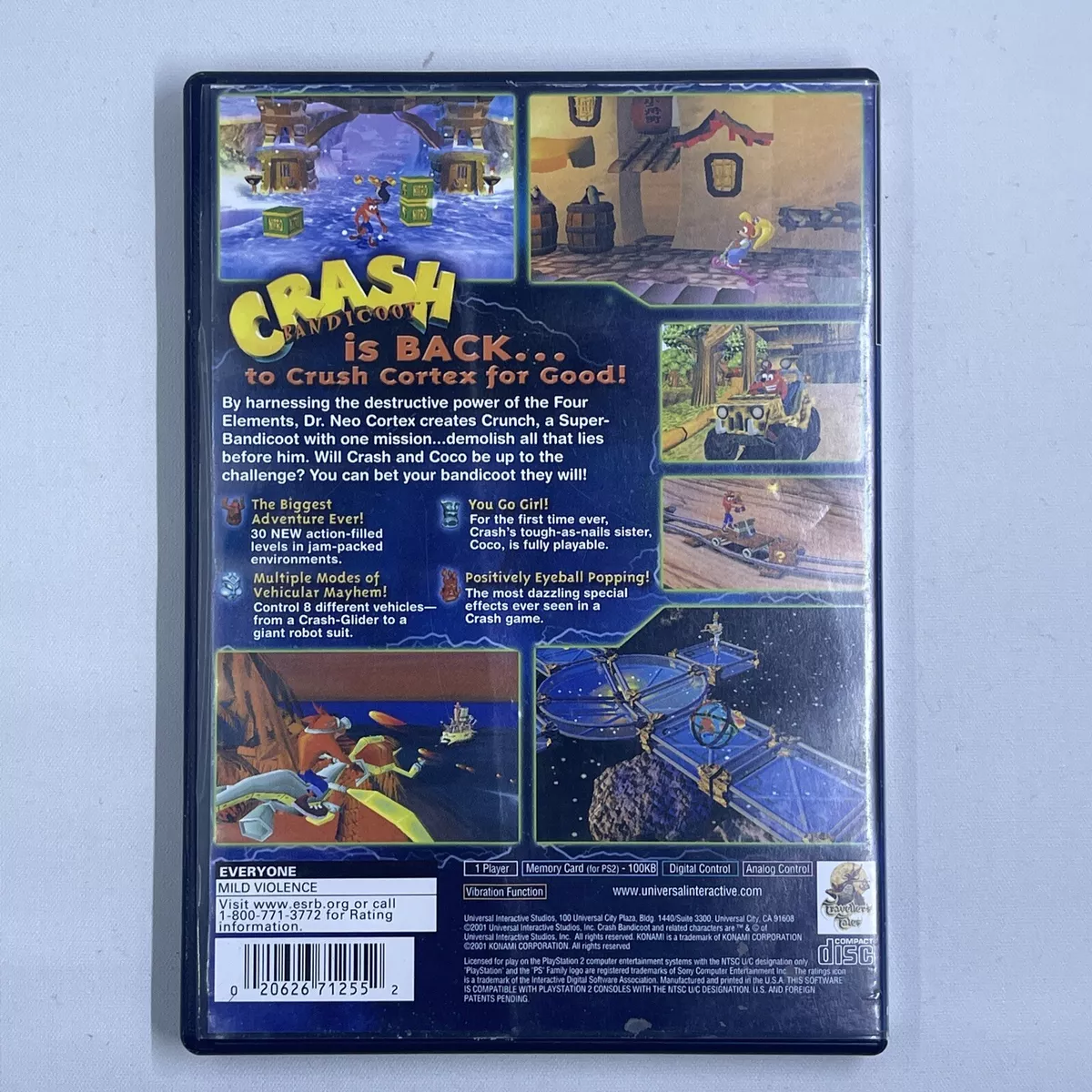 Sony PlayStation 2 Crash Bandicoot Action Pack Video Games for