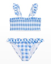 Polo Ralph Lauren Kids Gingham Two-Piece Swimsuit Girl's Size 6 L33721