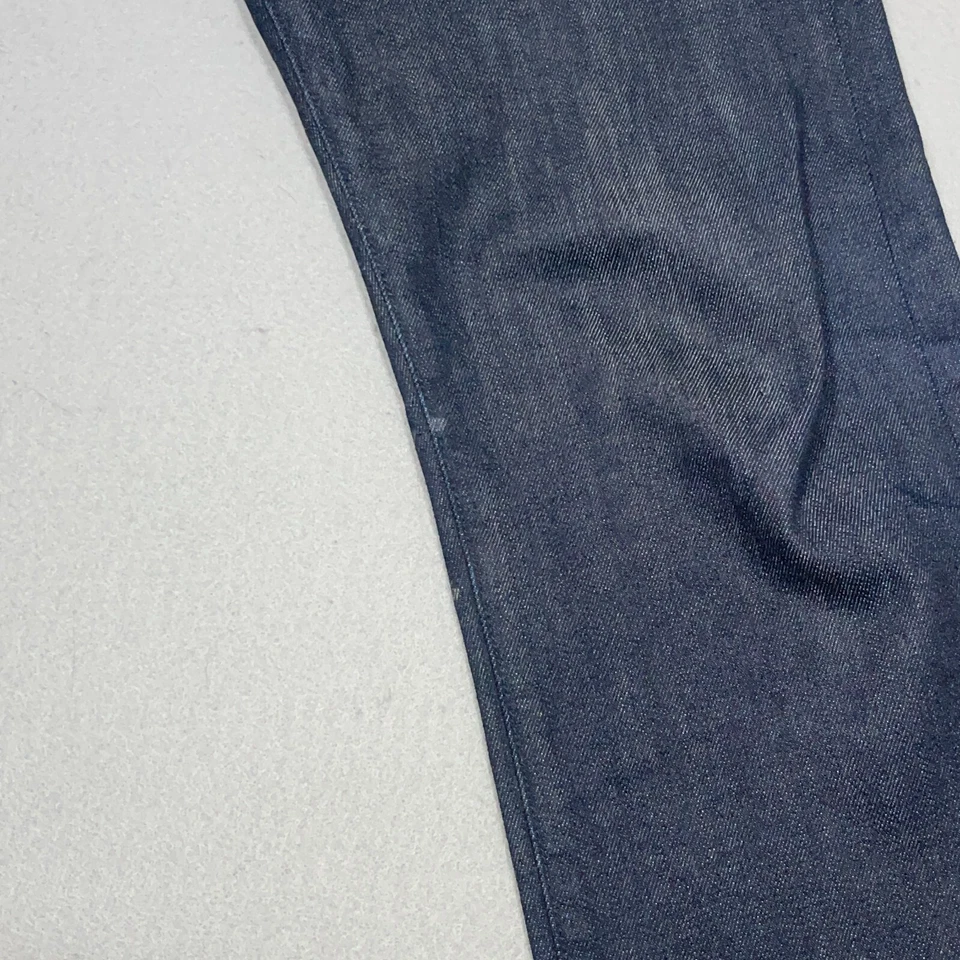 Pantalones de mezclilla Baldwin The Henley clásicos ajustados para hombre 28x33 azul cremallera mosca lavado oscuro Foto 3 de 4