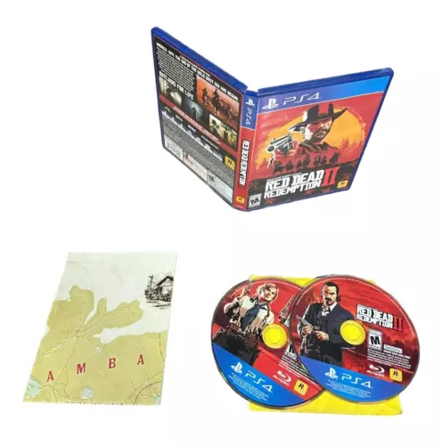 Sony PlayStation 4 PS4 CIB Complete Tested RED DEAD REDEMPTION II 2 w/ Map