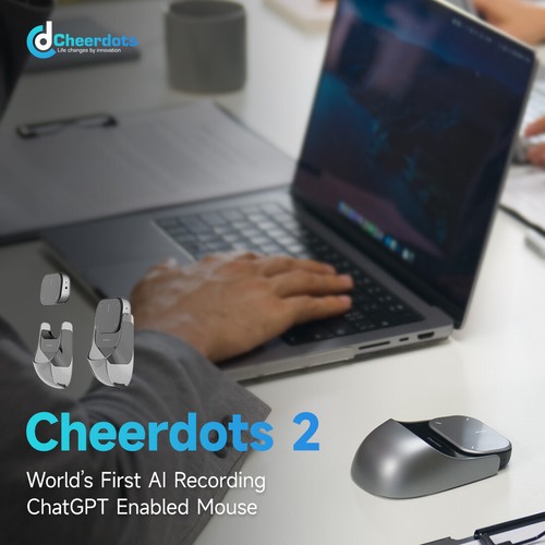 Cheerdots 2 Wireless Air Mouse Bluethoot Presenter Trackpad Laser Pointer Record - Afbeelding 5 van 19