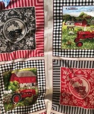 Farmall pillow panel 36 x farm Print Concepts fabric