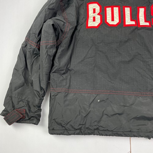 Chicago Bulls Jacket Large Black Mens Vintage 90s Full Zip Padded Champion - Picture 13 of 18