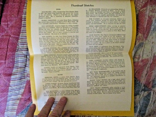 1949 FORT HAYS STATE FOOTBALL MEDIA GUIDE Yearbook Press Book Program Magazine - Picture 6 of 11