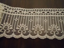 Ecru Flat Lace Scalloped Bottom Edge 2    Wide X 4 Feet