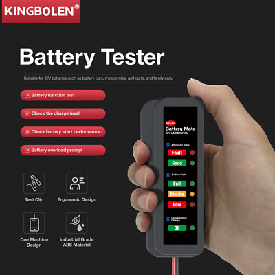 Battery Load Tester 12V car autocycle marine Alternator analyzer Diagnostic tool