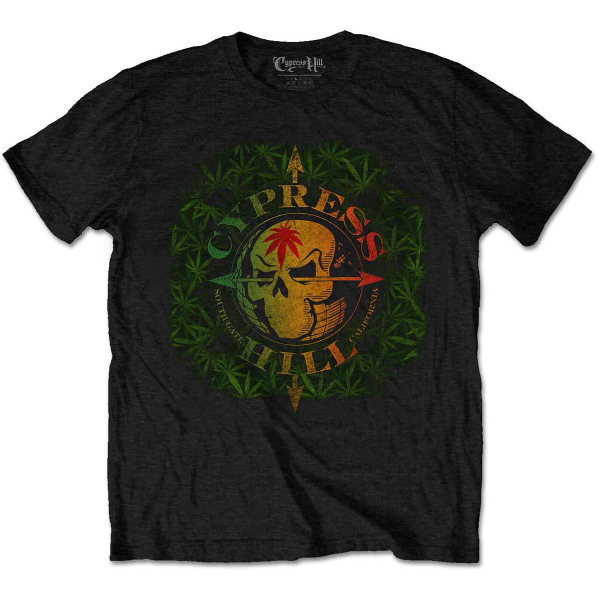 Cypress Hill グラフィックTシャツ 黒 Cypress Hill Insane In The Brain Black T-Shirt NEW OFFICIAL