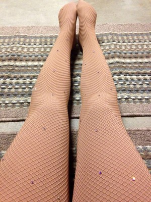 Capezio Fishnet Tights Suntan With 