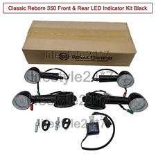 Royal Enfield Classic Reborn 350CC Kit De Clignotants LED Avant Et Arrière, Noir