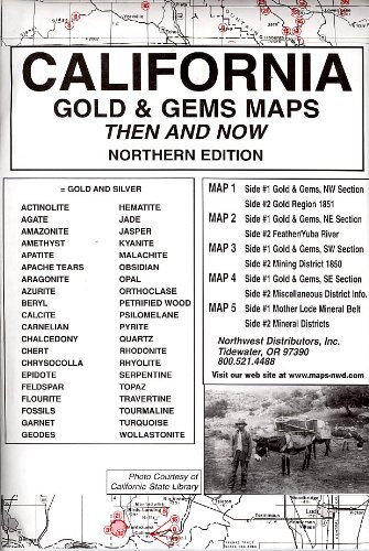 California, North Gold & Gems 5 Maps Then & Now - Picture 1 of 2