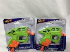Nanofire Nerf Dart Gun Neon Green 2 Pack Brand NEW sealed FREE shipping Hasbro