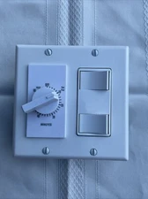 BROAN 62W 60-MINUTE TIME CONTROL With Dbl. Rocker Switches. N.O.S.