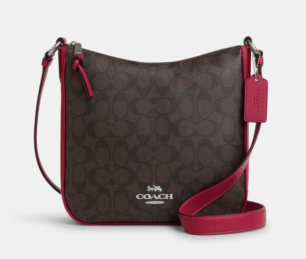 COACH / コーチ ◆シグネチャー エリー ファイル ショルダーバッグ ブラウン C1649 【バッグ/バック/BAG/鞄/カバン】 ブランド【中古】 [0220548034] COACH（コーチ） シグネチャー エリー ファイル ショルダーバッグ