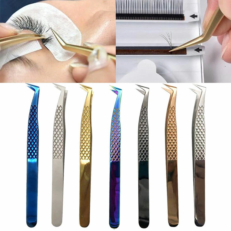 Eyelash Tweezers False Lash Extension Picking Grafting Clip Nipper Makeup To✔ - Image 4 of 4