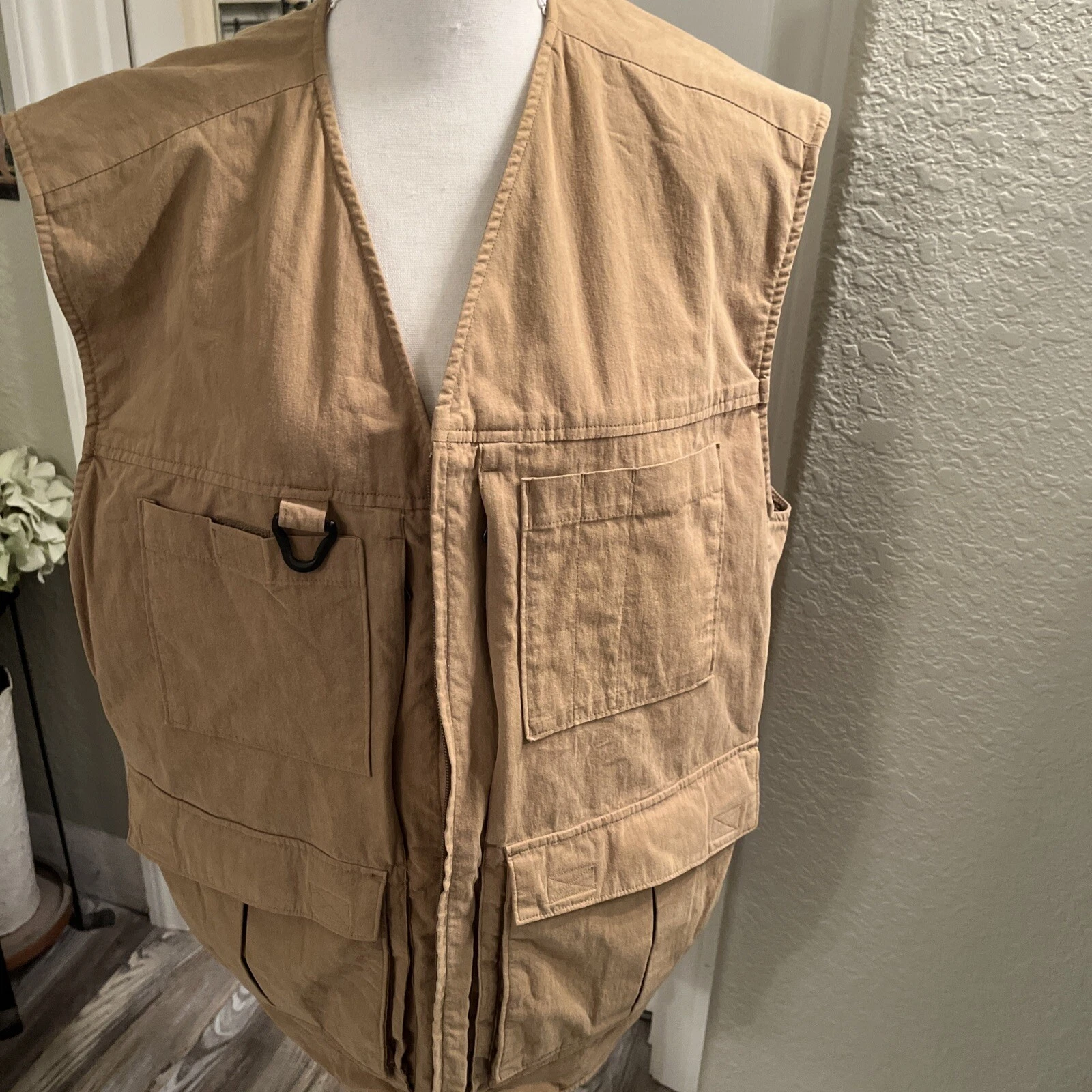 Duluth Trading Zip Vest Vented Cargo Outdoors Mens L