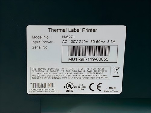 MINT Tharo H-627+ Wide 6" Thermal Transfer Label Printer Ethernet USB Grade A+ - Picture 14 of 14
