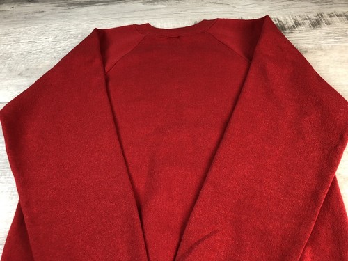 Vintage Christmas Sweatshirt Joy To The World Red JERZEES USA Adult M 38-40 - Picture 17 of 21