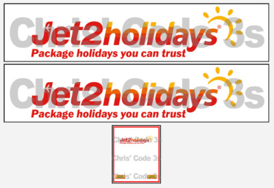 Code 3 Adhesive Vinyl Trailer Decal - Jet 2 Holidays - 1/50 1/76 1/148 1/87 /164