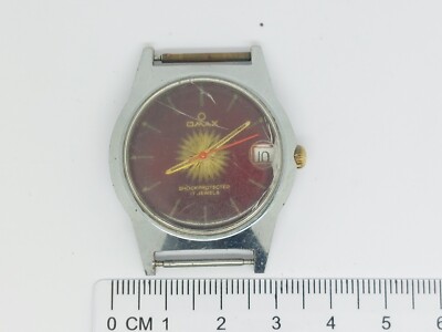 Vintage Omax Uhr 17 Jewels Swiss Made gebraucht, Ersatzteile oder Reparatur (W-584)