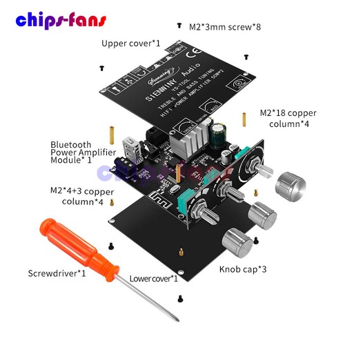 YS-T50L HiFi AUX Audio Bluetooth 5.1 Stereo Digital Power Amplifier Board Module - Picture 6 of 12