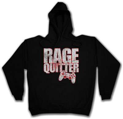 RAGE QUITTER HOODIE PULLOVER Fun Gamer computer scientist Raid MMORPG