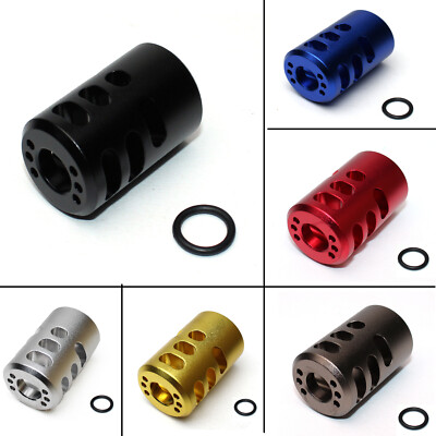 Aluminum 1/2x28 Thread Pitch Muzzle Brake Compensator For 9MM - Color Var
