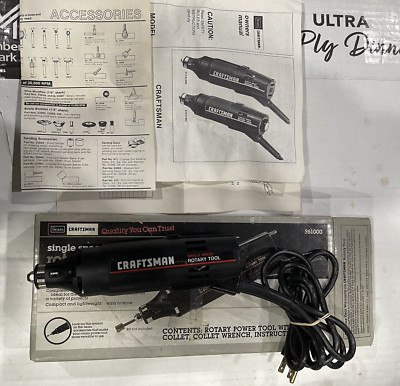 MINT IN BOX SEARS CRAFTSMAN SINGLE SPEED ROTARY TOOL CORDED 30000 RPM MOD 961000