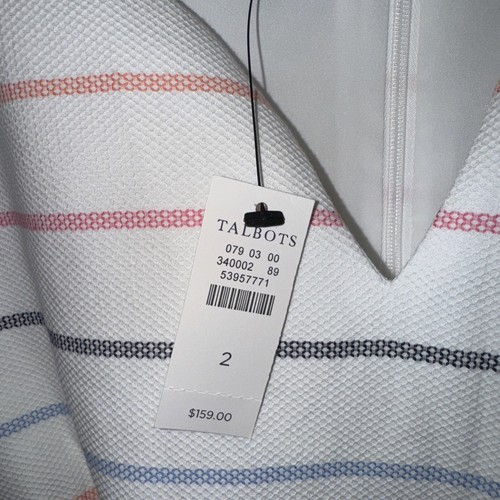 NWT Talbots BISCAY SHEATH DRESS - STRIPE Sz 2 - Picture 3 of 7