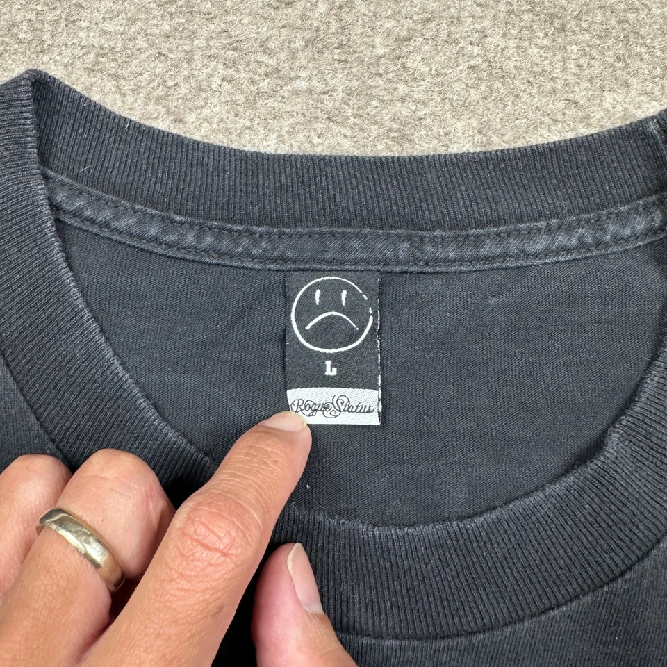 Rogue Status x Mighty Healthy  Shirt Mens Size L Black Streetwear Vintage Y2K - Image 3 of 4