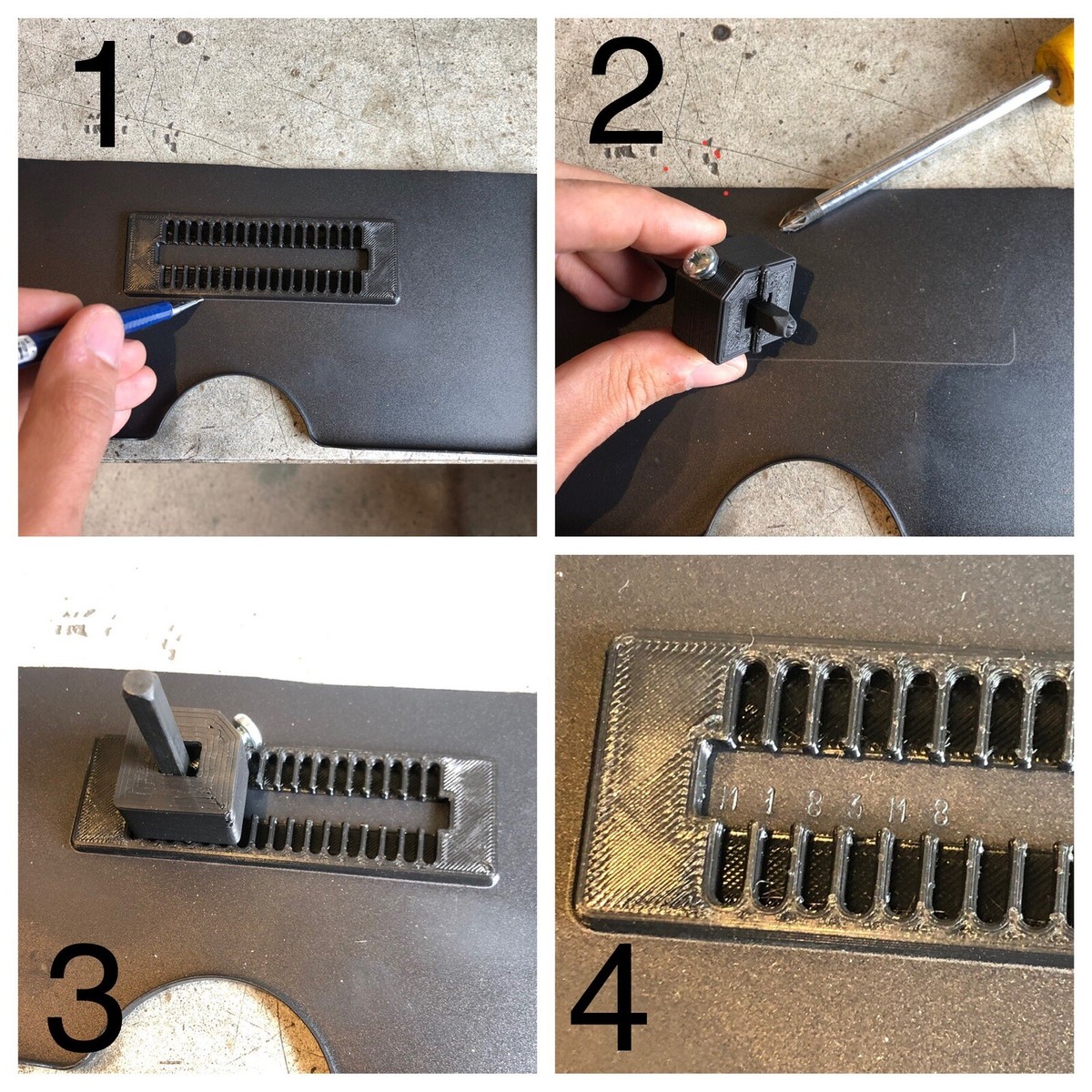 Magnetic Curved Jig For Letter Stamp Punch Motorcycle Guide