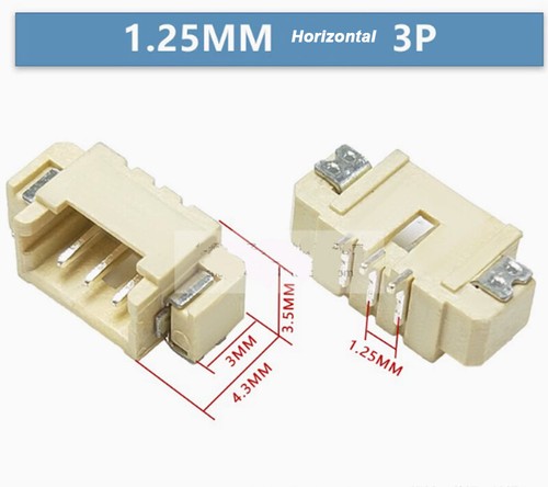 MX1.25MM Horizontal/Vertical SMD Sockets With/Without Cover 2P/3P/4P/5P/6P-16P - Picture 17 of 44