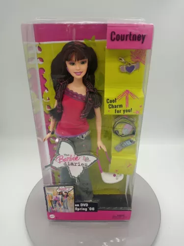 2005 Mattel Barbie Modepuppe The Barbie Diaries Courtney dunkelhaargrüne Augen