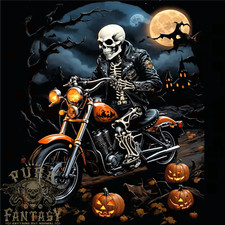 Skull Biker Motorcycle Motorbike Grim Reaper 27 Mens T-Shirt 100 Cotton